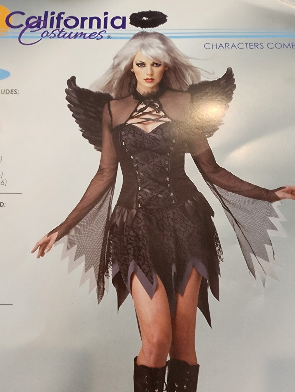 California Costumes Black Dark Angel Girl Costume